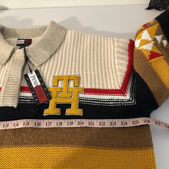 NEW Tommy Hilfiger x Pendleton Men's Valley Stripe Rugby Jumper Sweater Size XXL - Picture 14 of 16